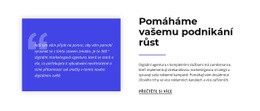 Pomáháme Vašemu Podnikání Růst Šablony HTML5 A CSS3