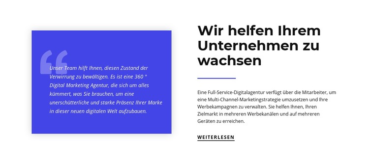 Wir helfen Ihrem Unternehmen zu wachsen CSS-Vorlage