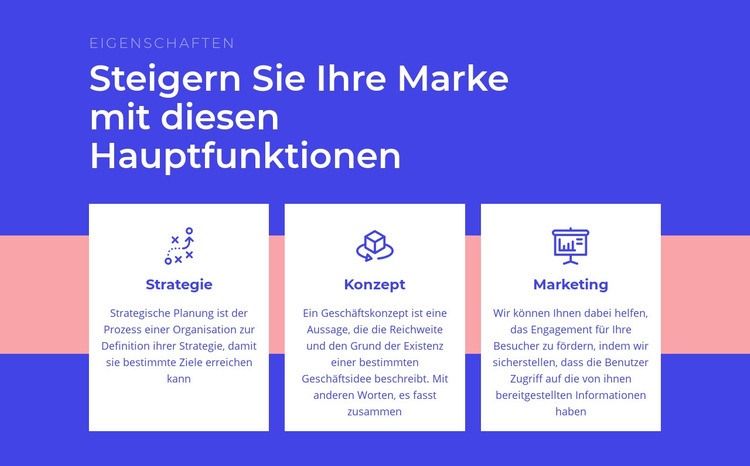 Erstellen Sie Ihre Markenstrategie HTML Website Builder