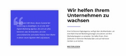 Wir Helfen Ihrem Unternehmen Zu Wachsen - Schöne HTML5-Vorlage