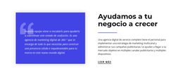 Funcionalidad De Diseño De Tema Para Ayudamos A Tu Negocio A Crecer