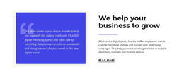 We Help Your Business To Grow - Beautiful HTML5 Template