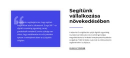 Segítünk Vállalkozása Növekedésében HTML Sablon