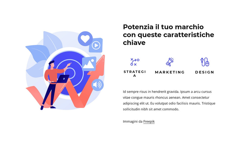 Brand ed esperienza nel design Modello HTML