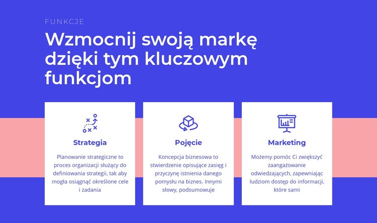 Tworzenie strategii marki Makieta strony internetowej