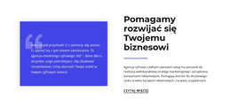 Pomagamy Rozwijać Się Twojemu Biznesowi Szablon HTML