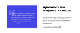 Ajudamos Sua Empresa A Crescer Modelo HTML