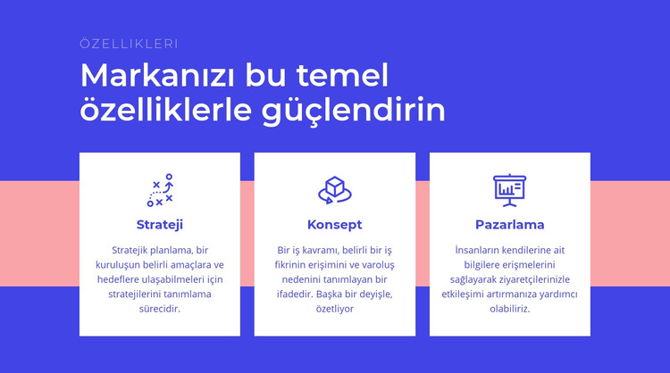 Marka stratejinizi oluşturmak HTML Şablonu