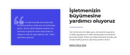 İşletmenizin Büyümesine Yardımcı Oluyoruz - Güzel HTML5 Şablonu