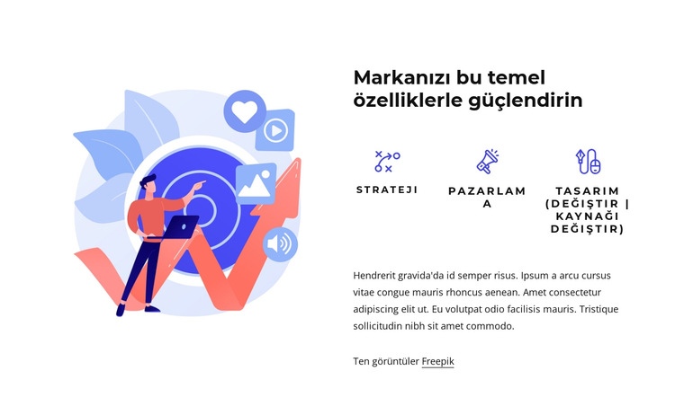 Marka ve deneyim tasarımı HTML5 Şablonu