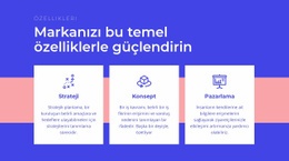 Marka Stratejinizi Oluşturmak Için Duyarlı Web Şablonu