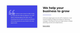 We Help Your Business To Grow - Website Mockup Template