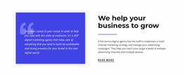 Theme Layout Functionality For We Help Your Business To Grow