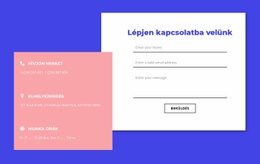 Kapcsolatfelvételi Űrlap Átfedő Elemmel - Ingyenes Webhelysablon