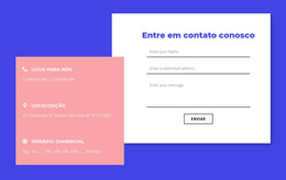 Formulário De Contato Com Elemento Sobreposto - Modelo De Site Gratuito