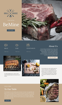 Finest Grill House Restaurant - Best Website Template Design