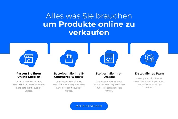 Produkte online verkaufen CSS-Vorlage