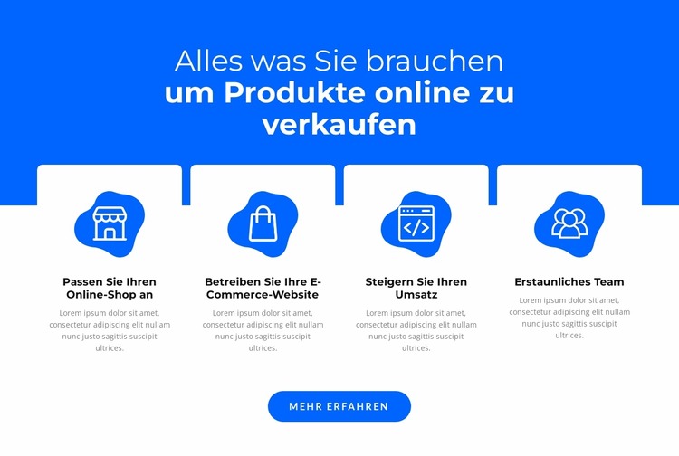 Produkte online verkaufen Joomla Vorlage