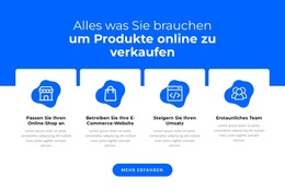 Produkte Online Verkaufen - Zielseitenvorlage