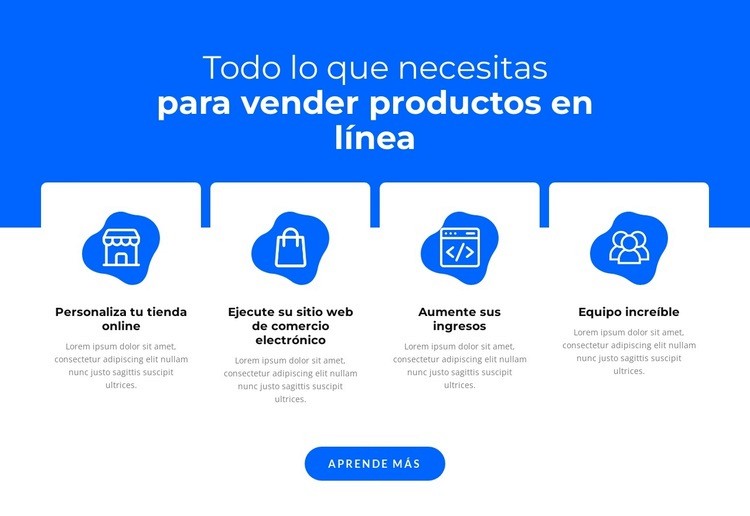 Vender productos en línea Maqueta de sitio web