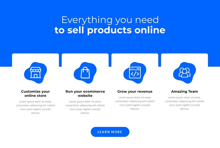 Sell products online HTML5 Template