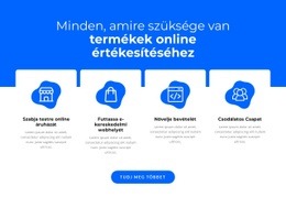 Termékek Értékesítése Online - Céloldal Sablon