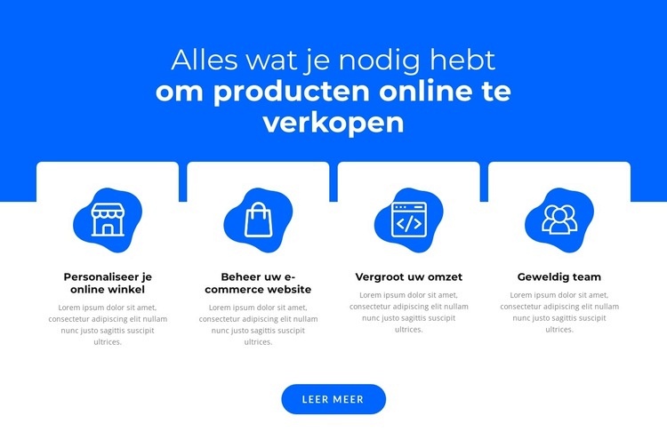 Producten online verkopen Bestemmingspagina