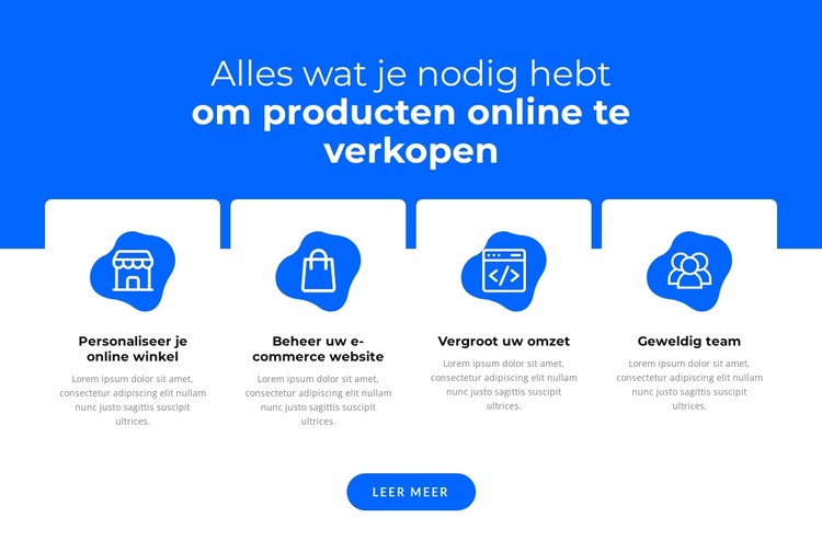 Producten online verkopen CSS-sjabloon