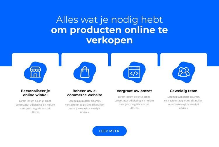 Producten online verkopen HTML-sjabloon