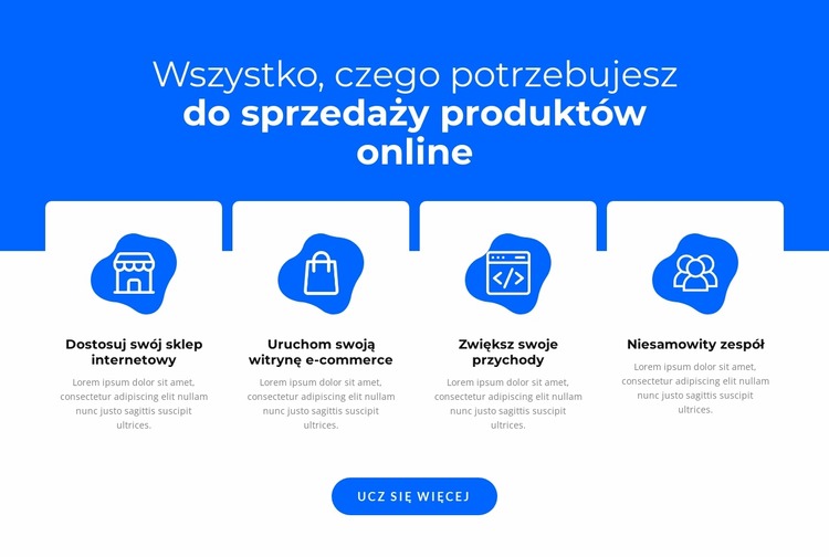 Sprzedawaj produkty online Szablon Joomla