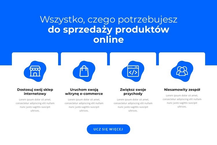 Sprzedawaj produkty online Szablon