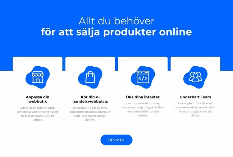 Sälj produkter online HTML-mall