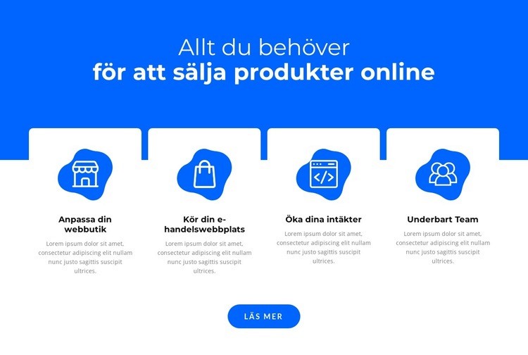 Sälj produkter online WordPress -tema