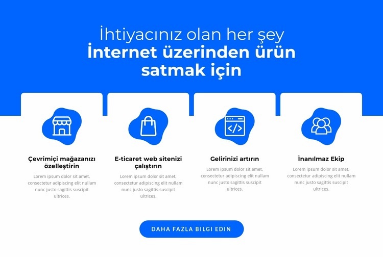 Ürünleri çevrimiçi sat Açılış sayfası