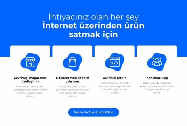 Ürünleri çevrimiçi sat Web Sitesi Mockup'ı