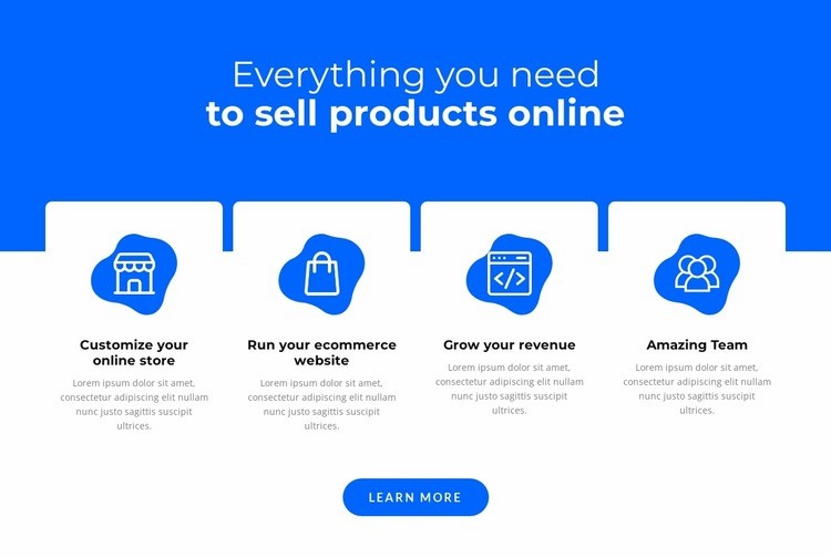 Sell products online Web Page Design