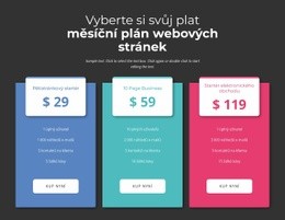 Vyberte Si Svůj Měsíční Tarif – Online Šablony