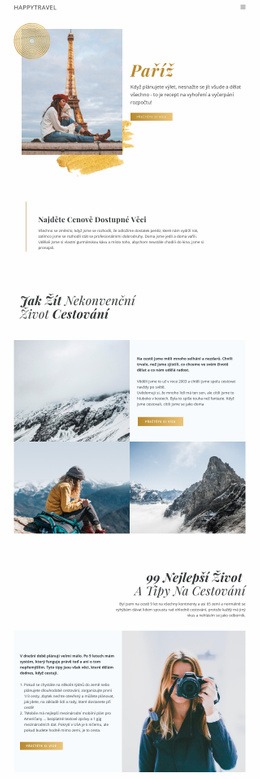 Cestujte Živě – Šablona Webové Stránky HTML