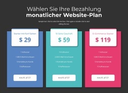 Wählen Sie Ihren Tarif Mit Monatlicher Zahlung - HTML Generator