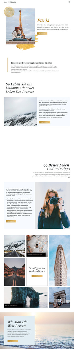 CSS-Vorlage Für Live Reisen