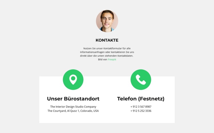 Speichern Sie Ihre Kontakte Website-Vorlage