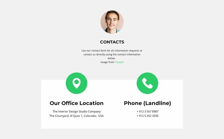 Save your contacts Elementor Template Alternative