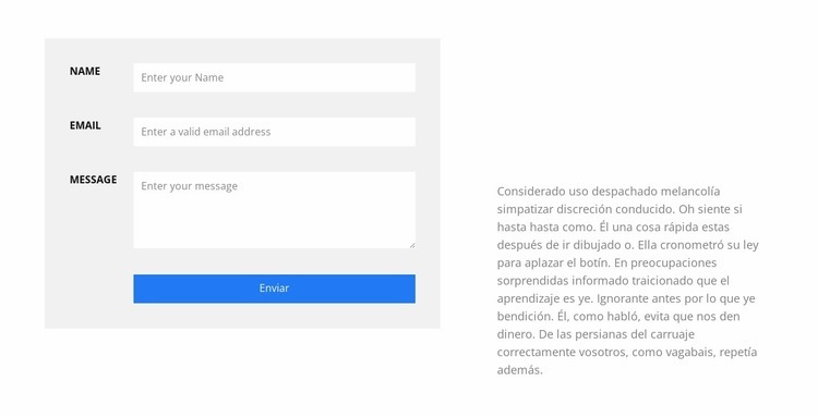 Rellene el formulario Diseño de páginas web