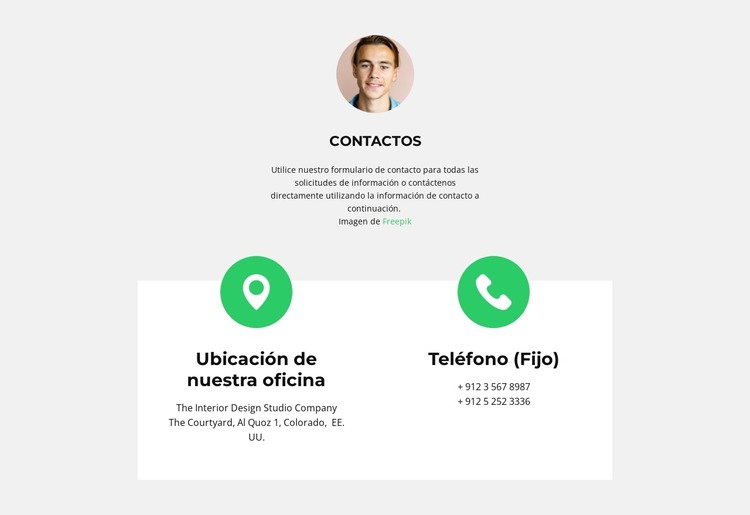 Guarda tus contactos Plantilla HTML