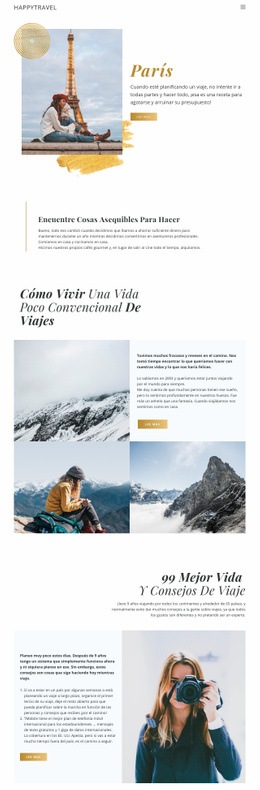 Viajar En Vivo: Plantilla Adaptable HTML5