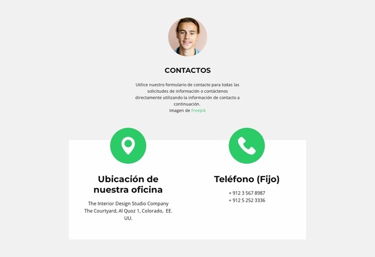 Guarda tus contactos Plantilla de una página