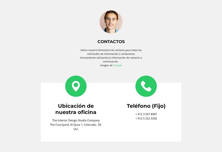 Guarda tus contactos Plantilla de sitio web