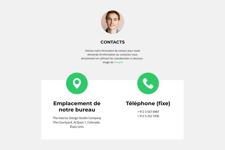 Enregistrez vos contacts Conception de site Web