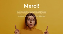 Disposition Du Site Web Pour Merci De Votre Visite