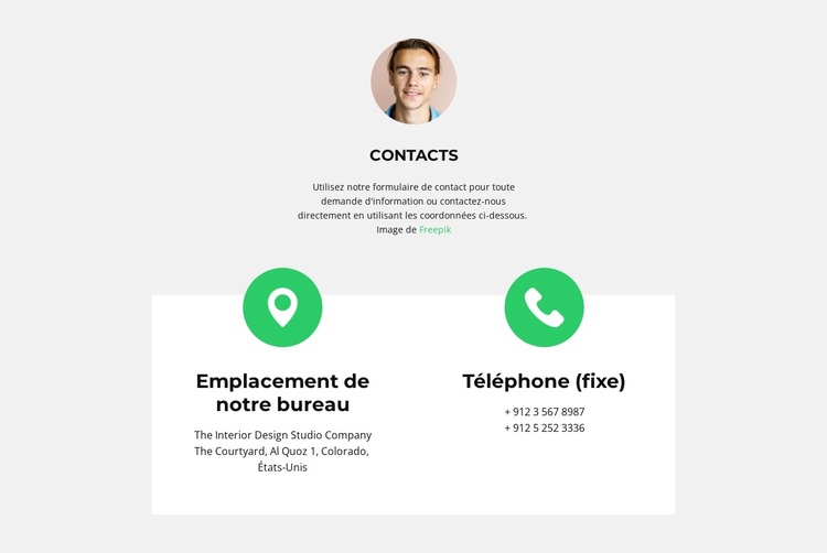 Enregistrez vos contacts Thème WordPress